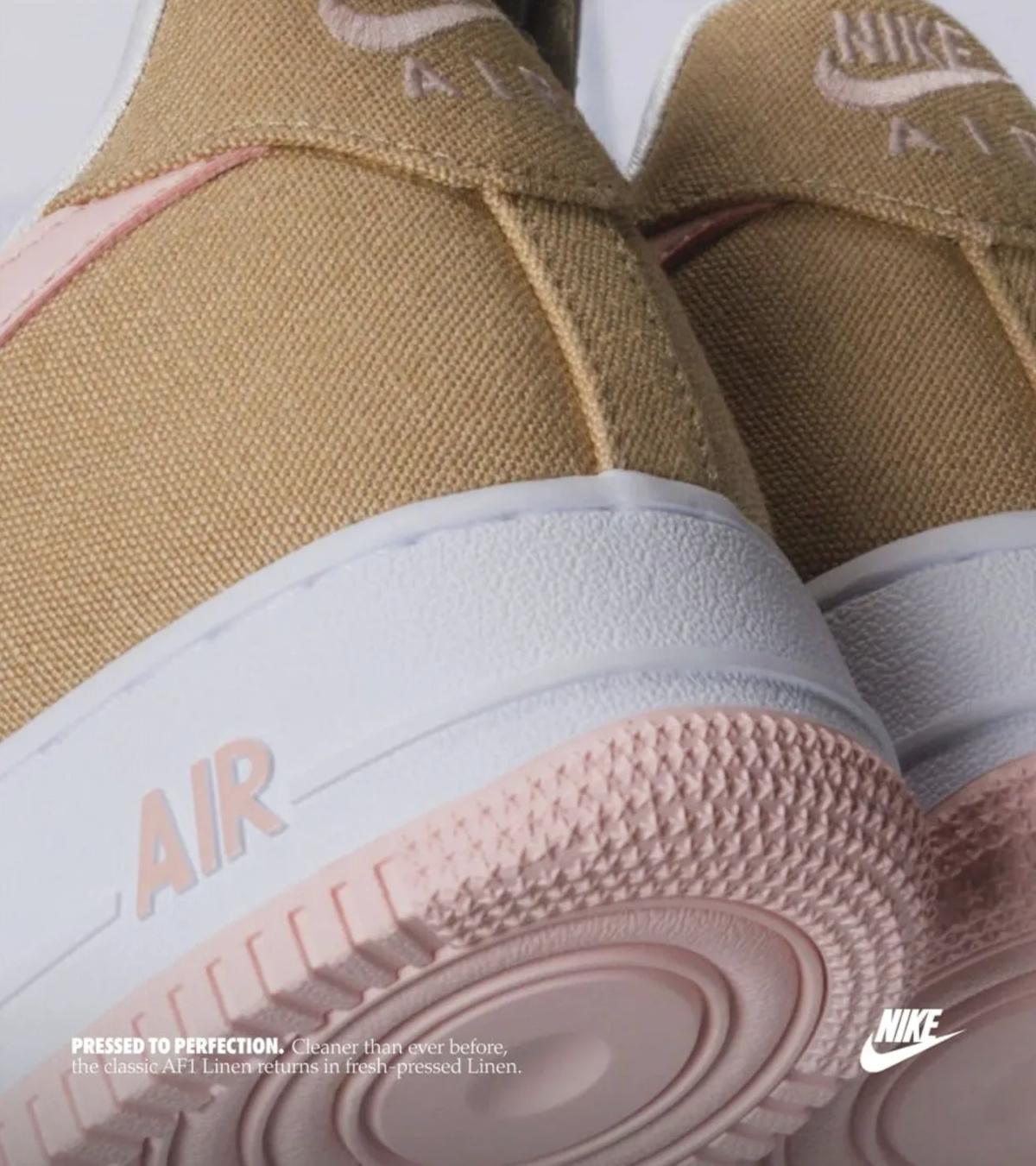 Nettoyage à sec uniquement : La Nike Air Force 1 « Linen Canvas » sera disponible le 20 mars