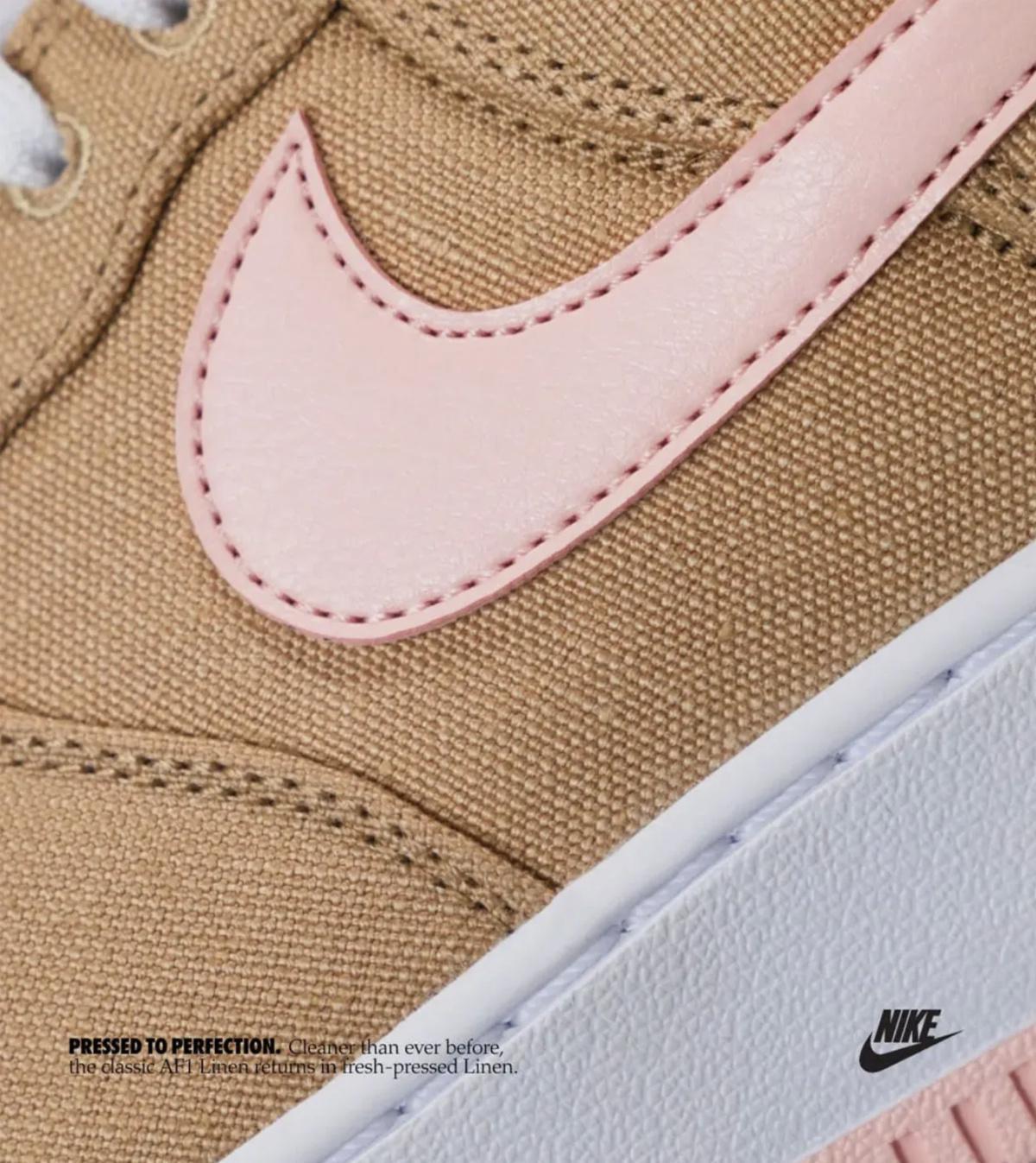 Nettoyage à sec uniquement : La Nike Air Force 1 « Linen Canvas » sera disponible le 20 mars