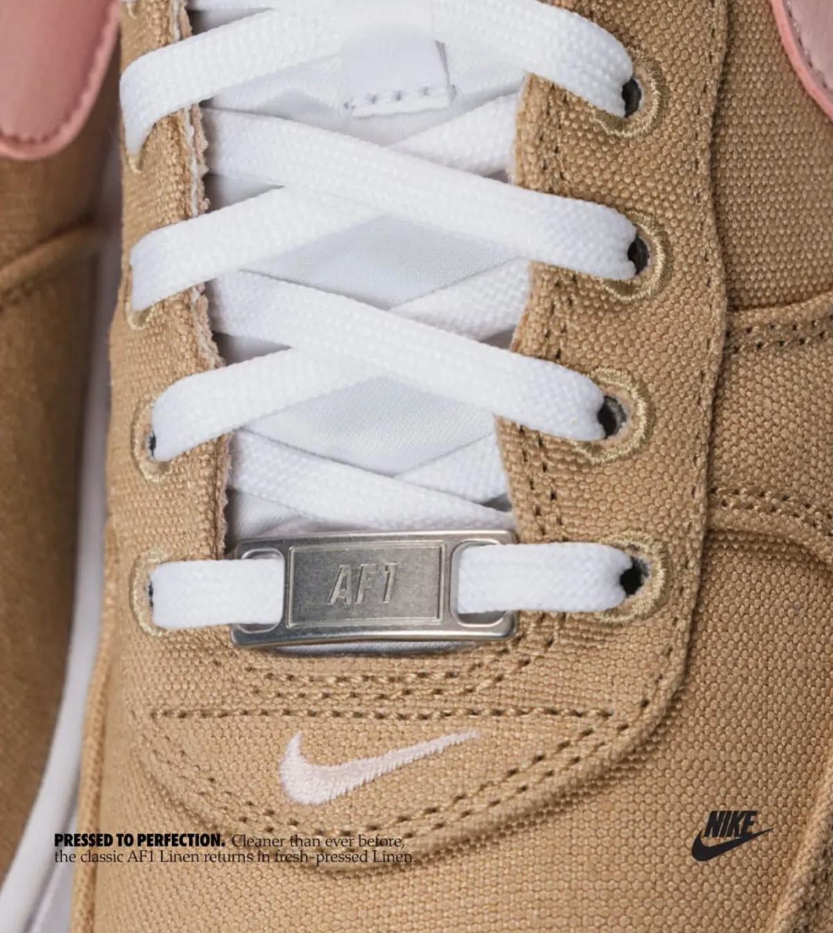 Nettoyage à sec uniquement : La Nike Air Force 1 « Linen Canvas » sera disponible le 20 mars