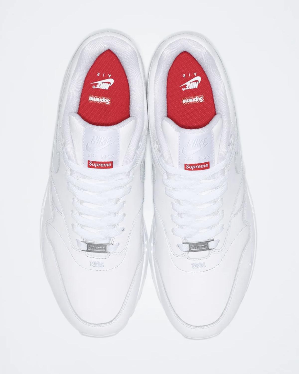 Supreme x Nike Air Max 1 : sortie confirmée le 20 mars Supreme x Nike Air Max 1 : sortie confirmée le 20 mars