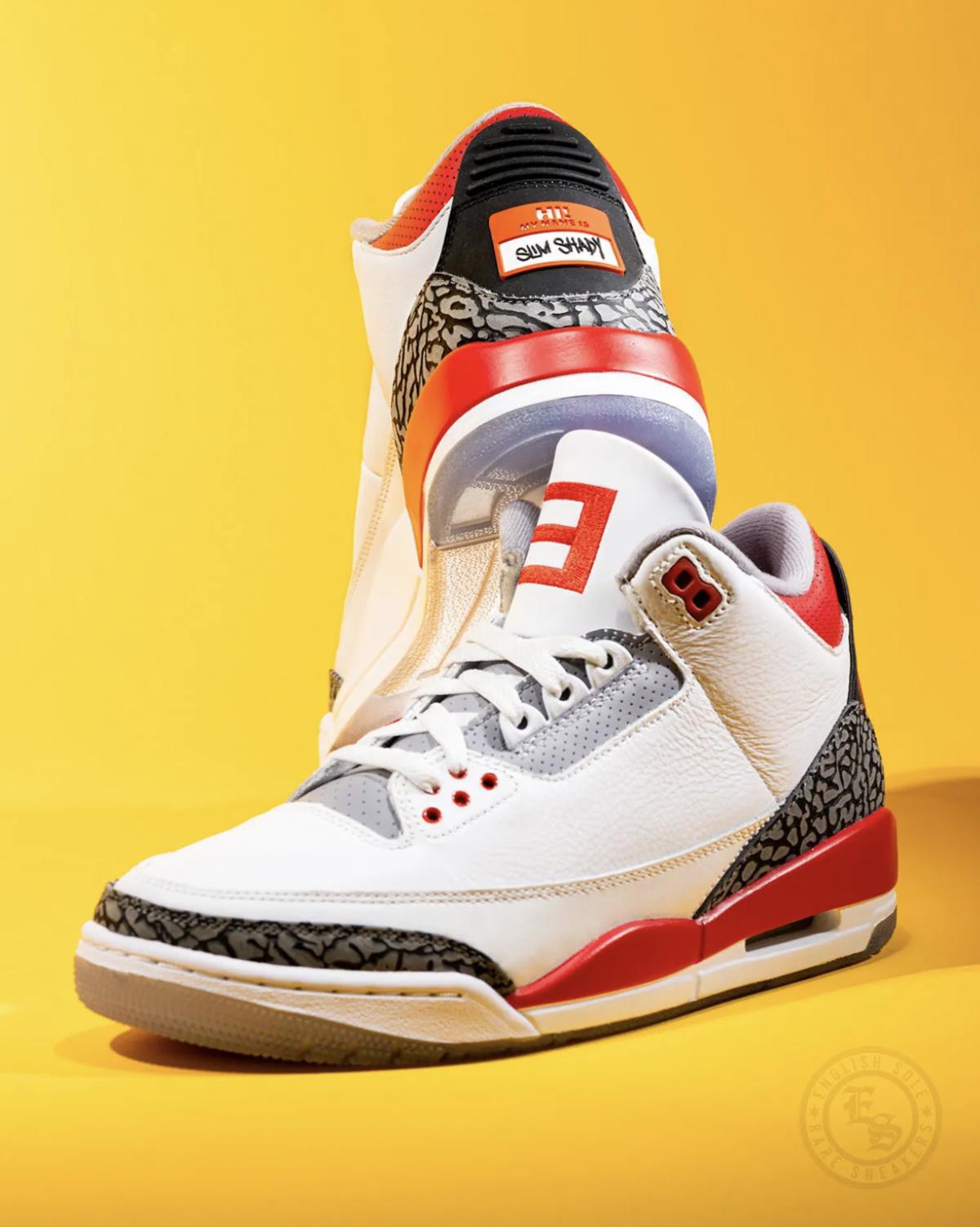 Regard détaillé sur l'Eminem x Air Jordan 3 « Super Bowl »