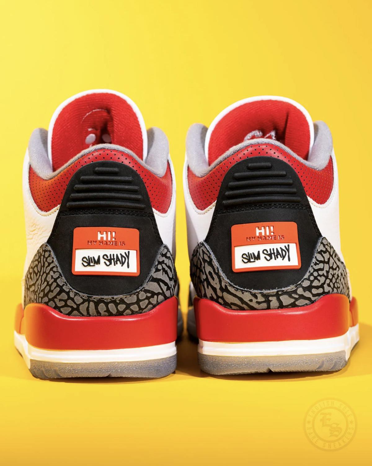 Regard détaillé sur l'Eminem x Air Jordan 3 « Super Bowl »