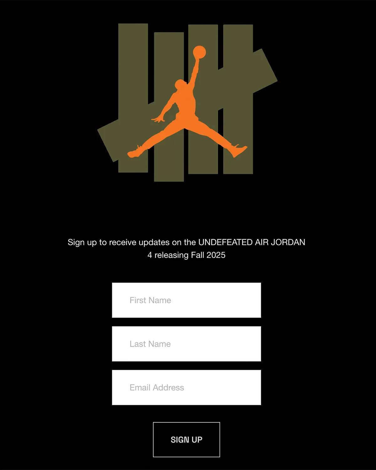 Undefeated lance un microsite pour le retour des Jordan 4 Undefeated lance un microsite pour le retour des Jordan 4