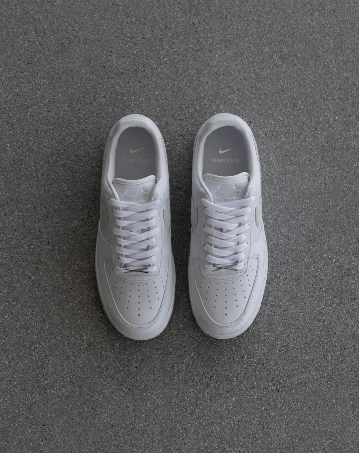 Sushi Club x Nike Air Force 1 Low “Summit White” — Culinary Minimalism Walks the Street