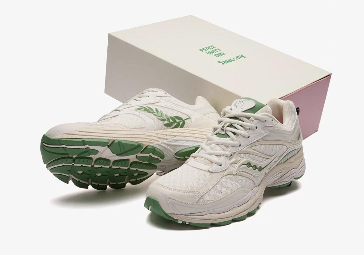 END. x Saucony ProGrid Omni 9 “Olive Branch” — L’olivier comme promesse de paix et de durée