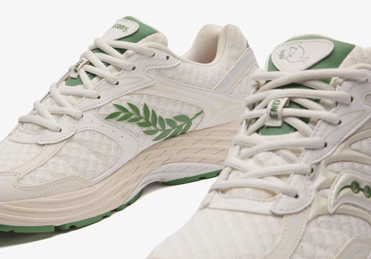 END. x Saucony ProGrid Omni 9 “Olive Branch” — L’olivier comme promesse de paix et de durée