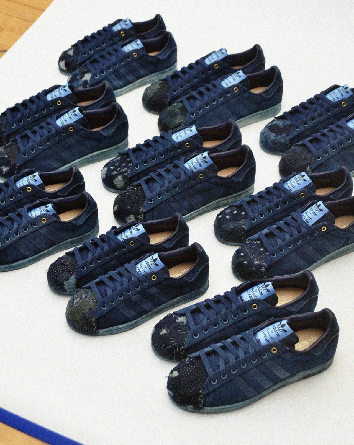 PHILLLLLTHY x adidas Superstar “Boro Toe” — Quand le denim répare la légende