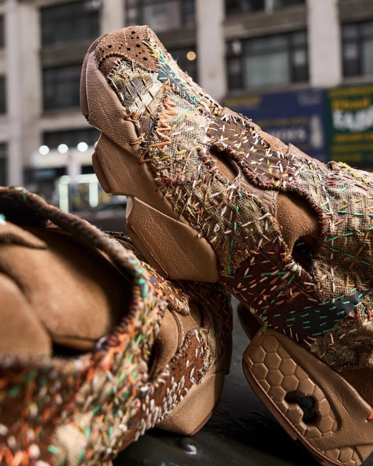 Engineered Garments x Reebok Instapump Fury “Sashiko” — Quand l’art mécanique rencontre l’art du fil