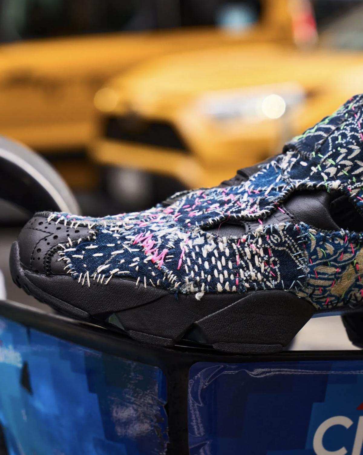 Engineered Garments x Reebok Instapump Fury “Sashiko” — Quand l’art mécanique rencontre l’art du fil