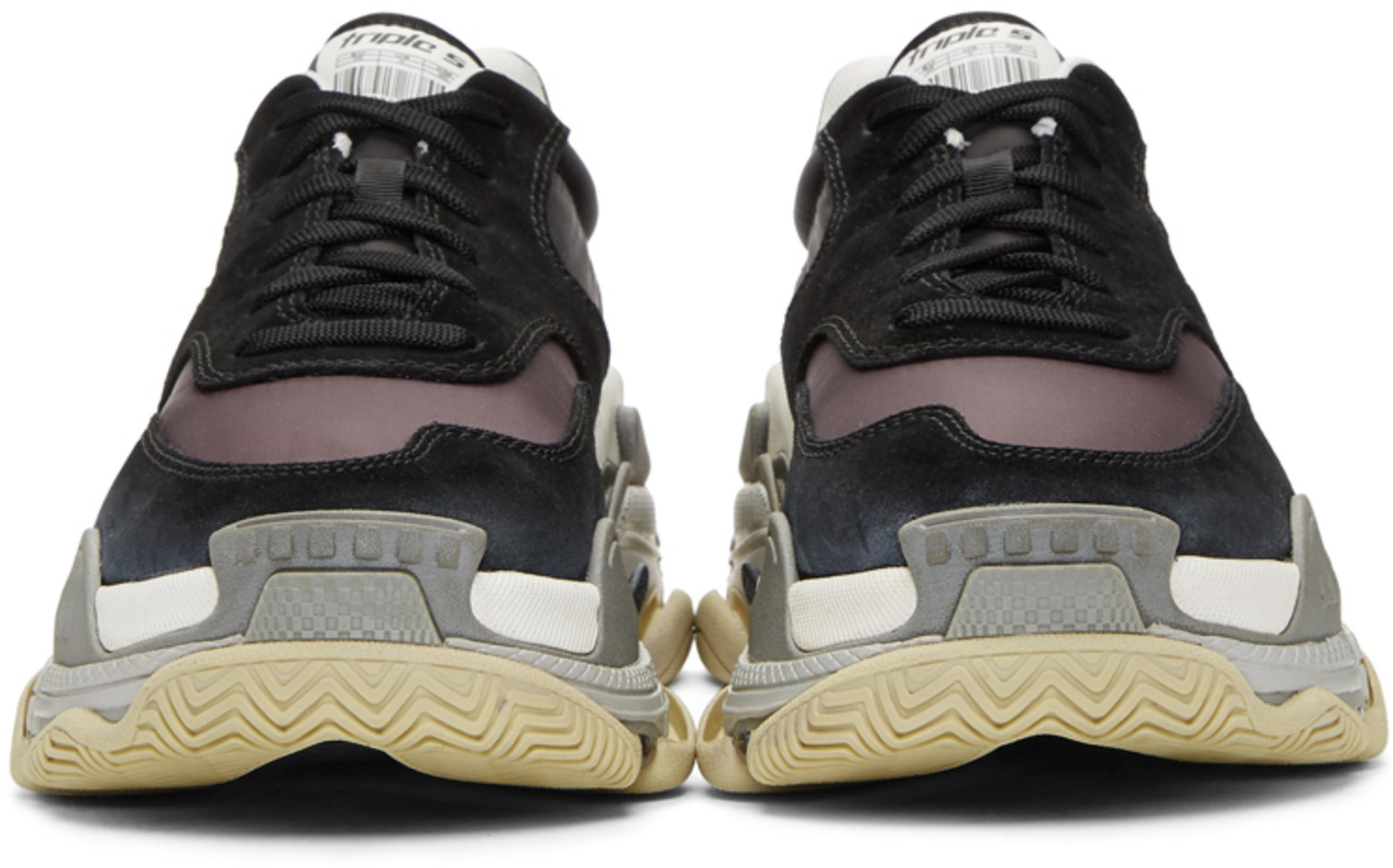 Balenciaga Triple S Black Burgundy