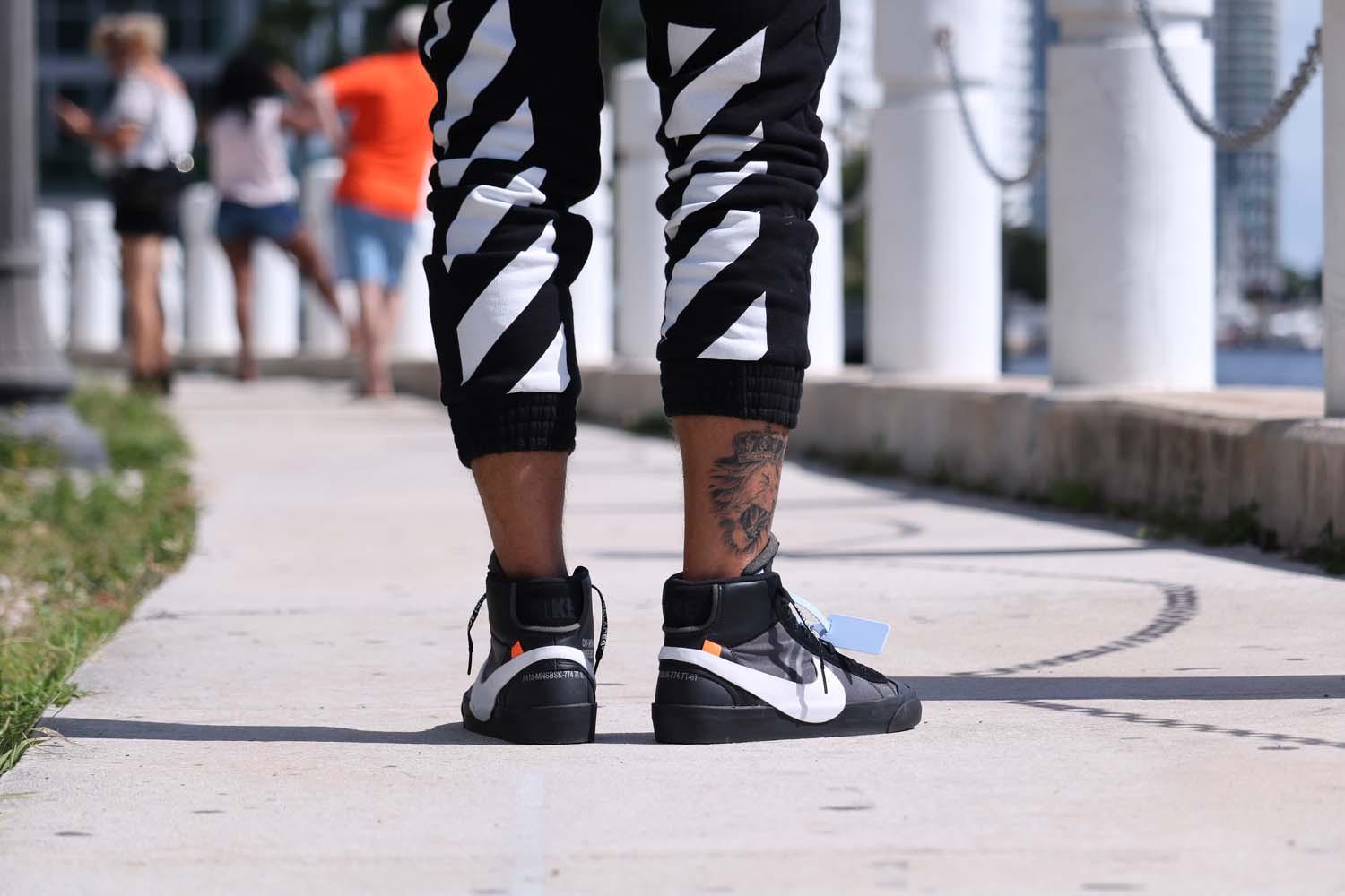 An On Foot Look at the Off White x Nike Blazer Grim Reaper