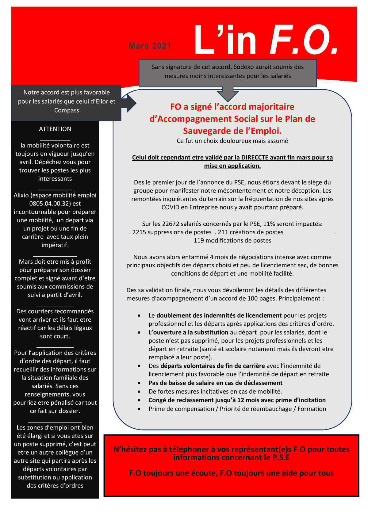 Flash Accord Majoritaire Accompagnement Social P.S.E