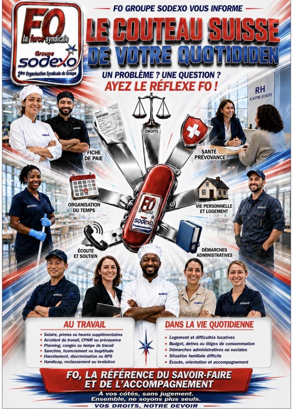Flash FO : FO groupe SODEXO, le couteau Suisse des Salariés 