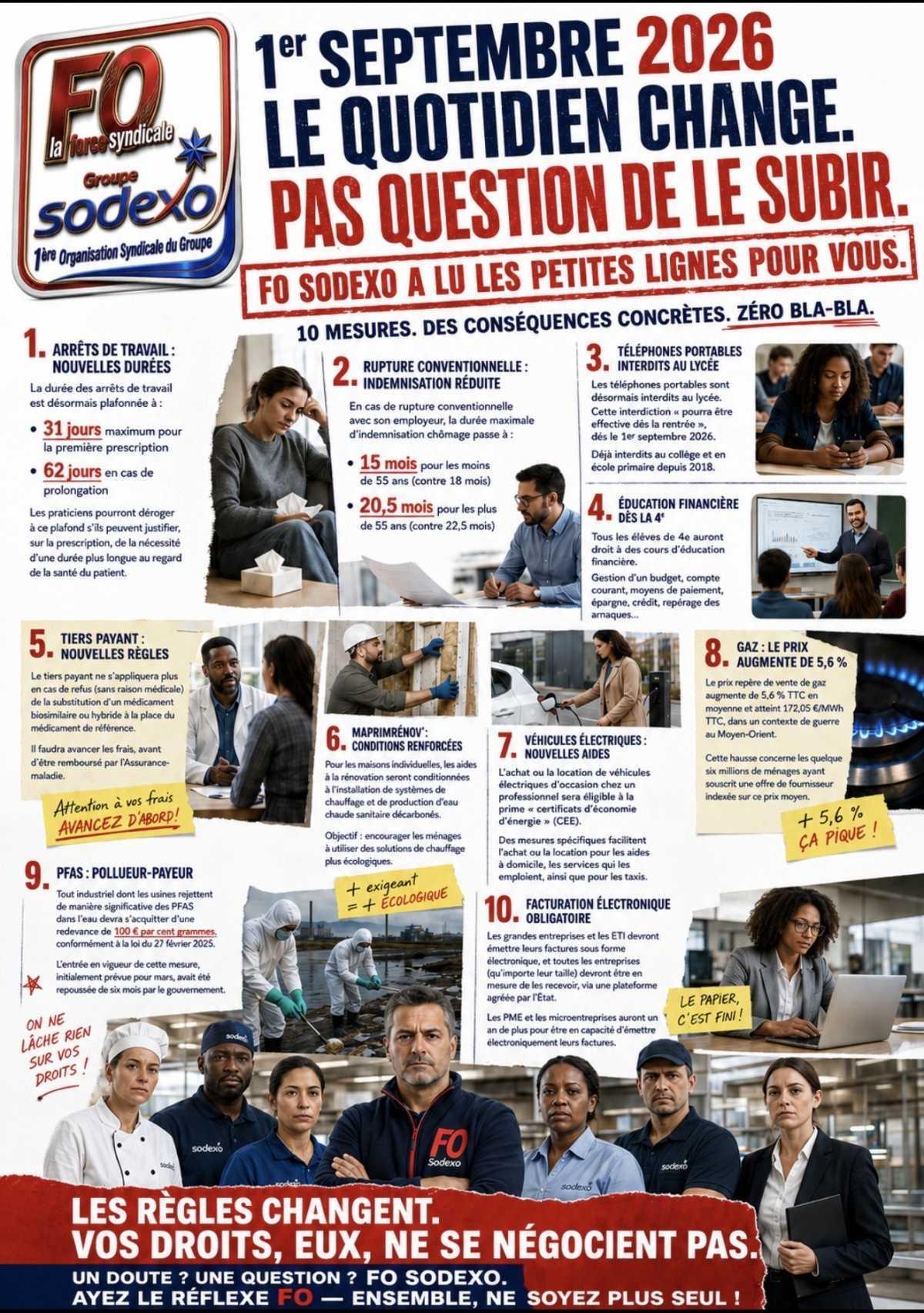 Flash Info Changements 1er Septembre 2026