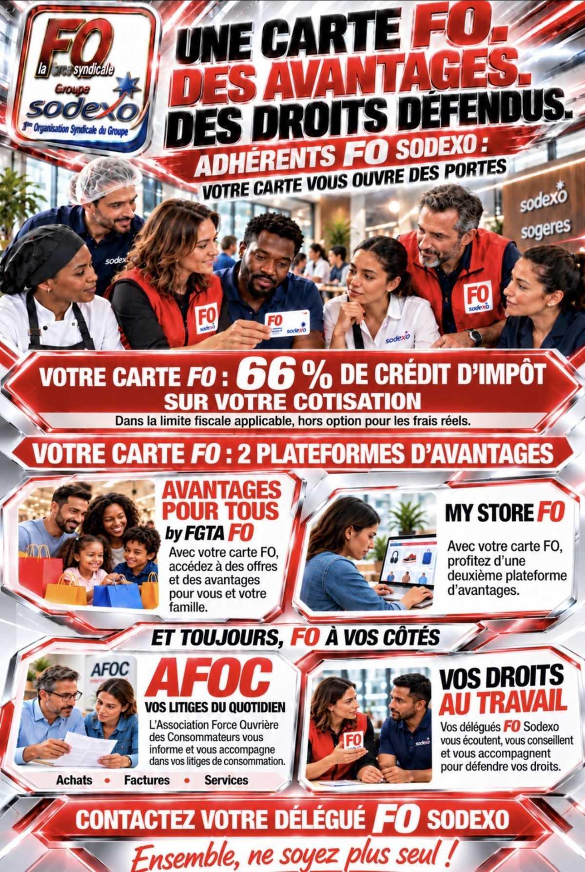 Flash 1 carte adherent F.O des Avantages 