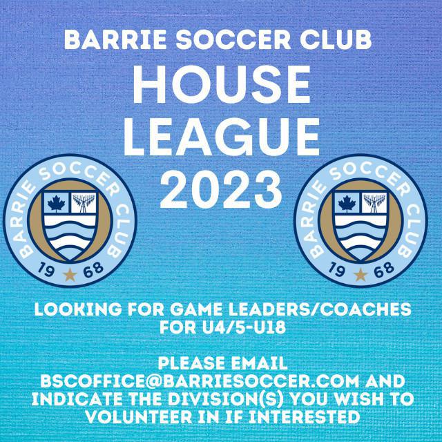 Barrie Soccer Club Houseleague Info