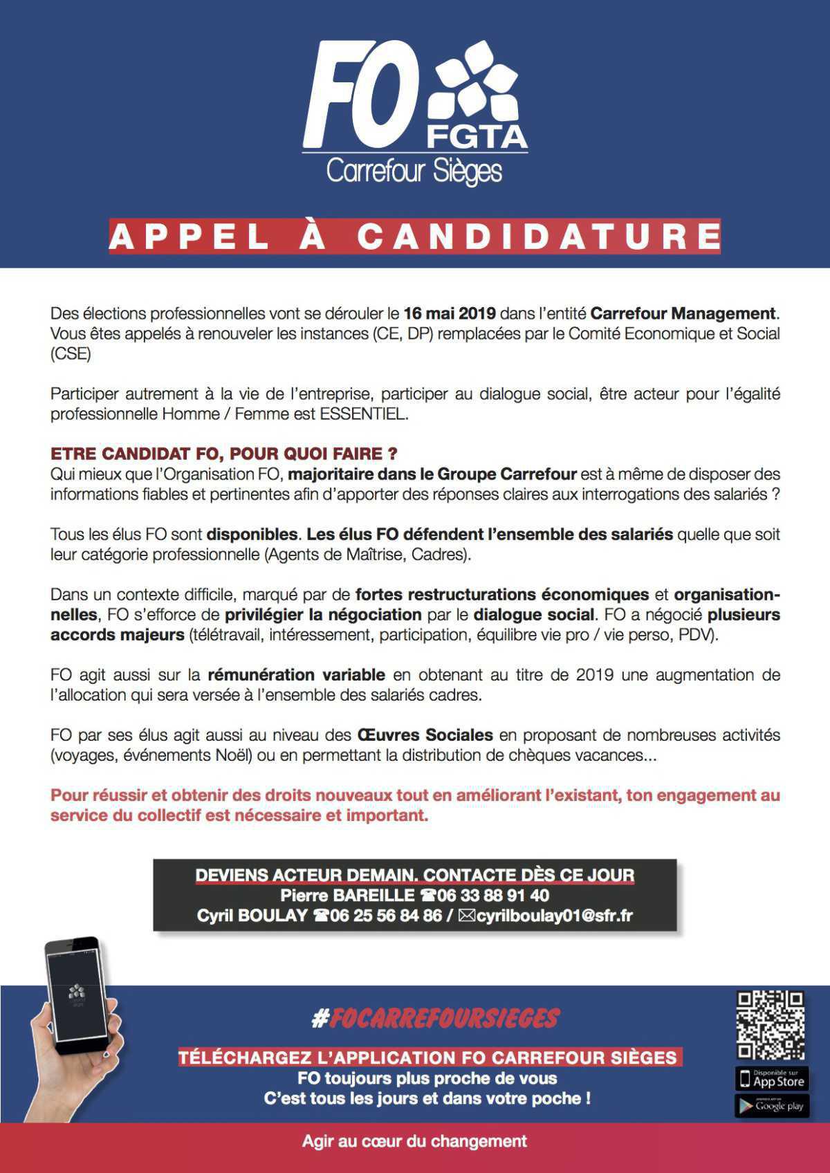 Appel à candidature-Carrefour Management