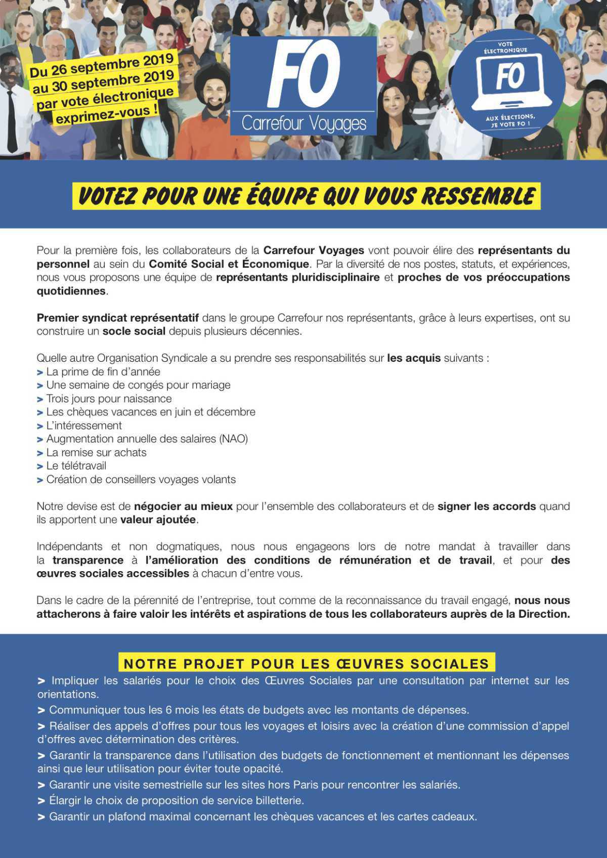 Élections Carrefour Voyages!