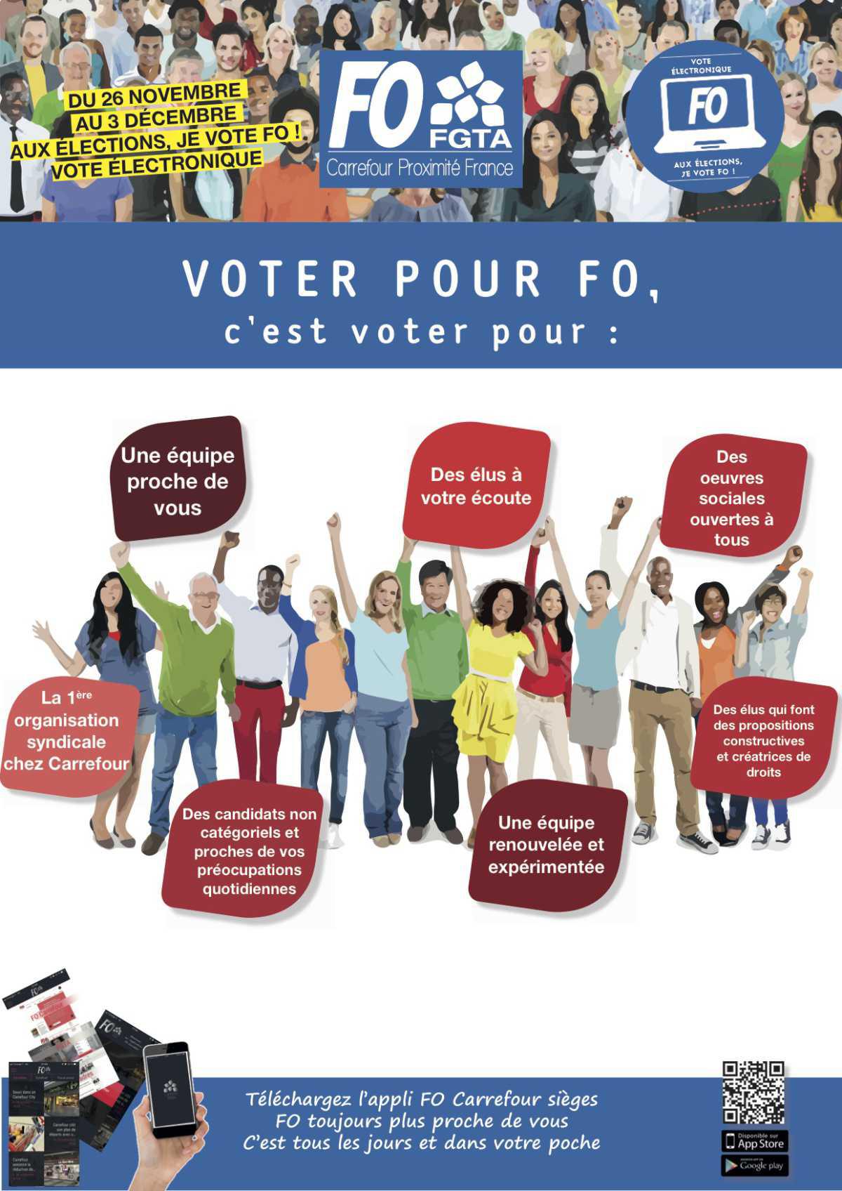 Élections Carrefour Proximité France du 26/11 au 03/12.
