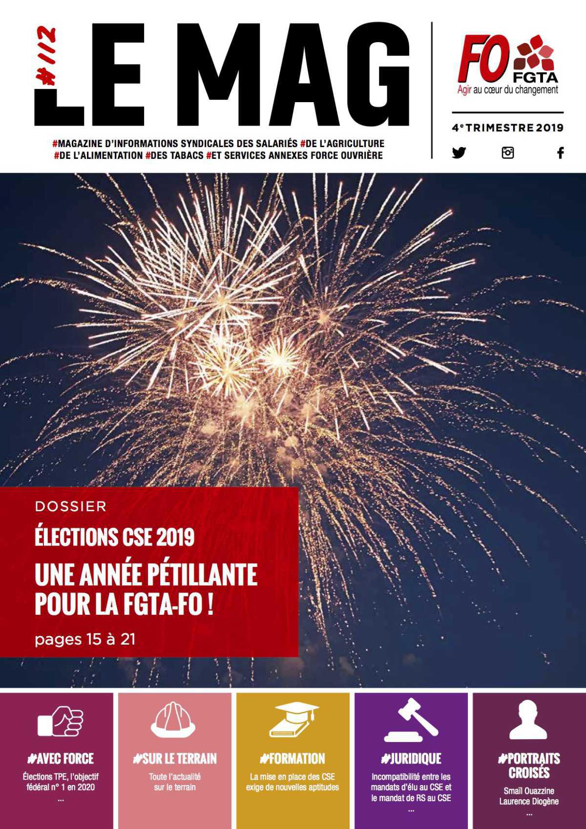Dossier élections CSE 2019-Une année pétillante pour la FGTA-FO!
