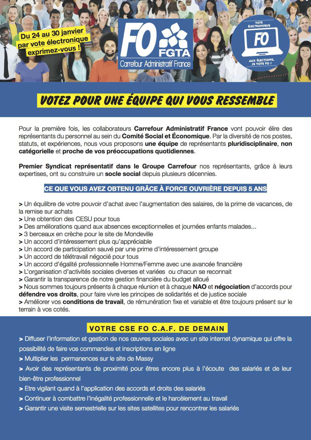 Carrefour Administratif France-Votez pour une équipe qui vous ressemble!