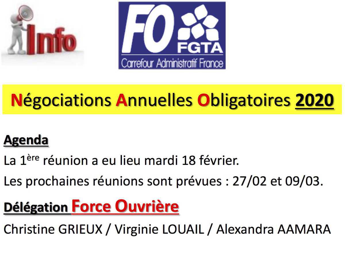 NAO 2020-Carrefour Administratif France ouvre ses négociations!