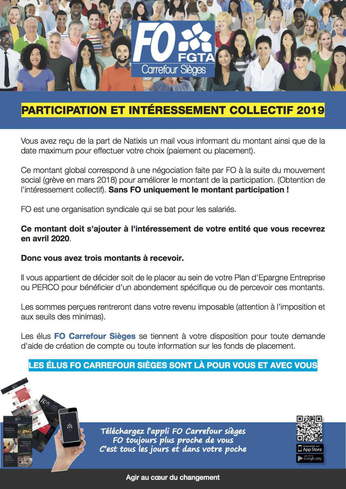 Participation et intéressement collectif 2019