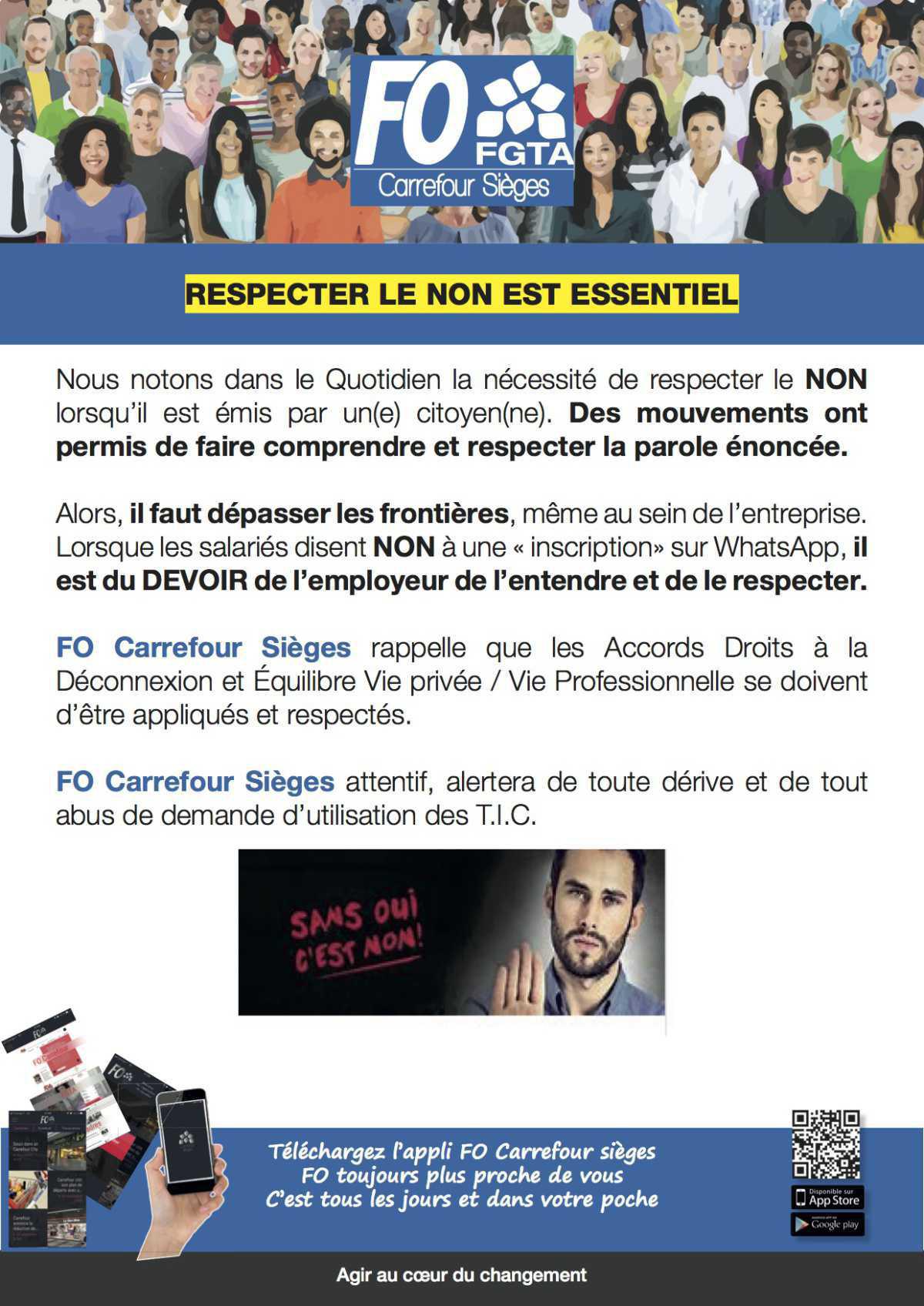 Respecter le non est essentiel!