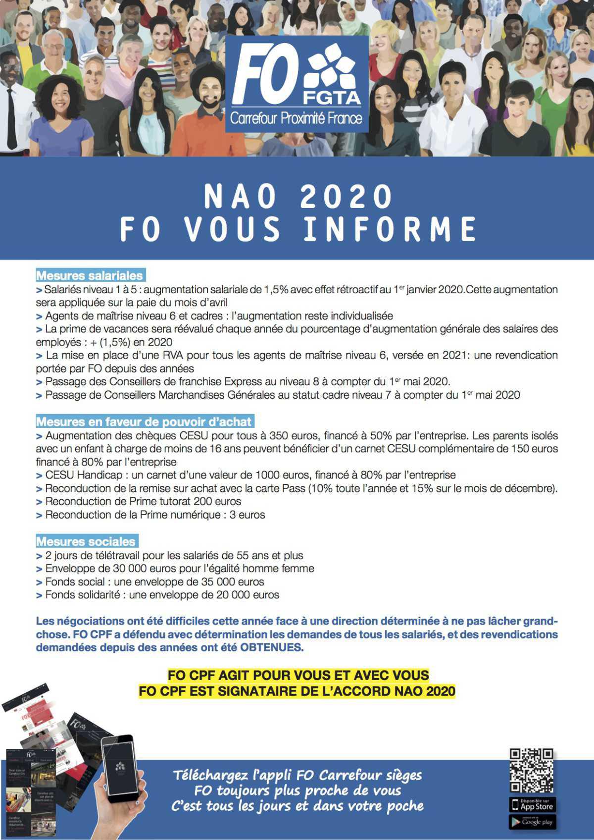 Carrefour Proximité: NAO 2020, FO vous informe!
