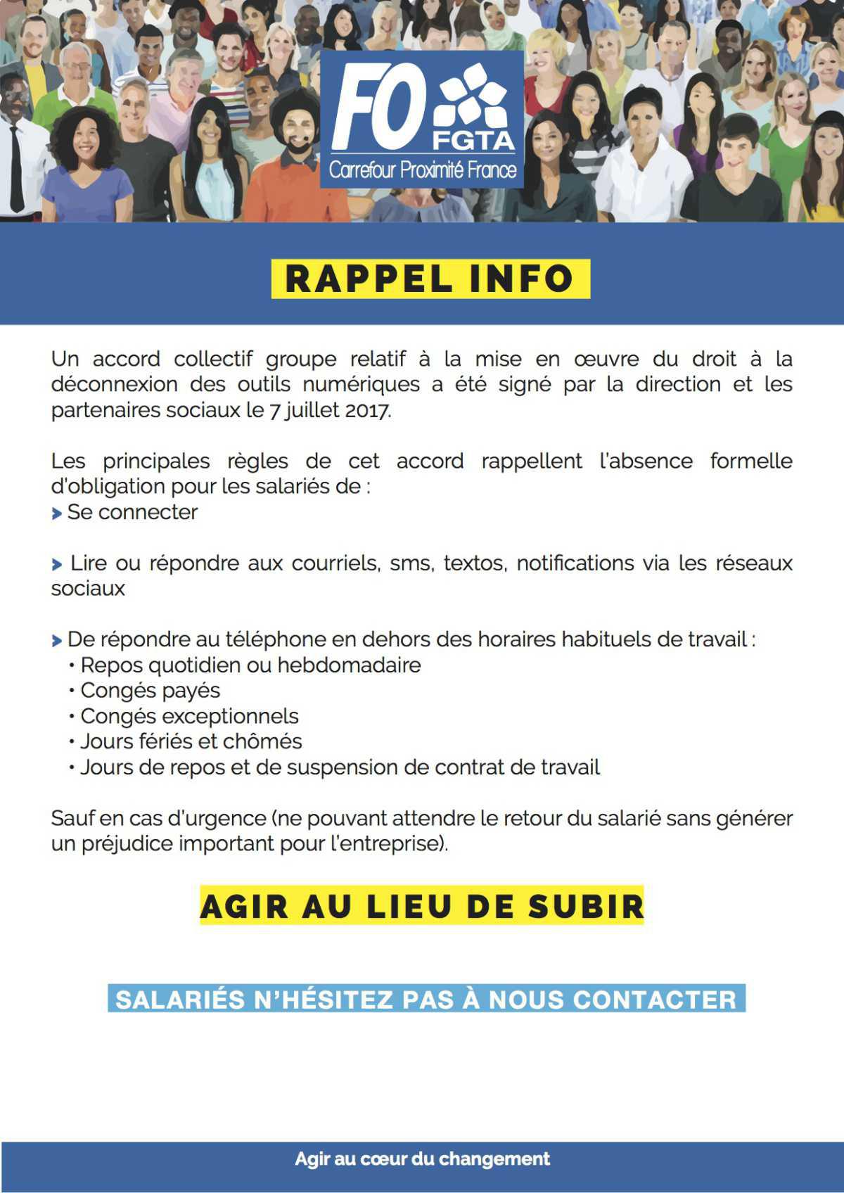 Carrefour Proximité: Rappel info!