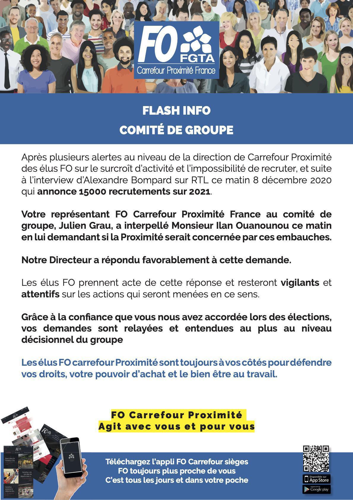 Flash info Comité de Groupe!