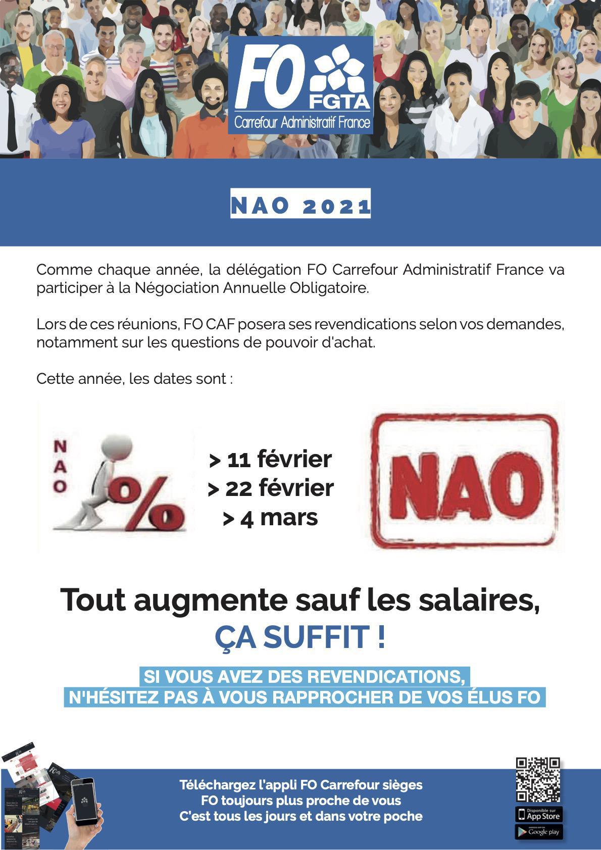 Carrefour Administratif France: NAO 2021