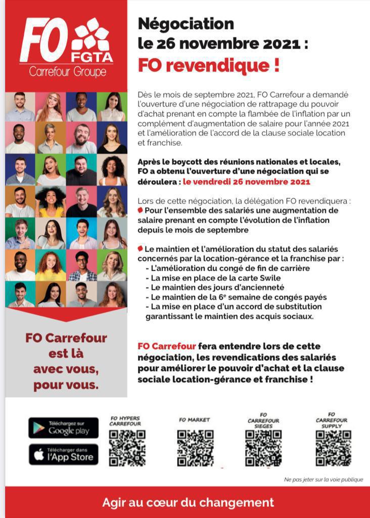 Négociation le 26 novembre 2021 : FO revendique ! Négociation le 26 novembre 2021 : FO revendique !