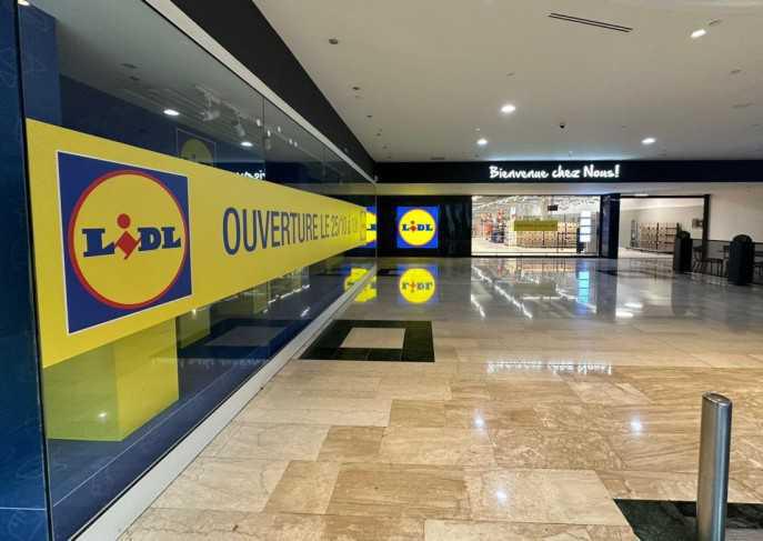 Un premier Lidl dans un grand centre commercial Un premier Lidl dans un grand centre commercial