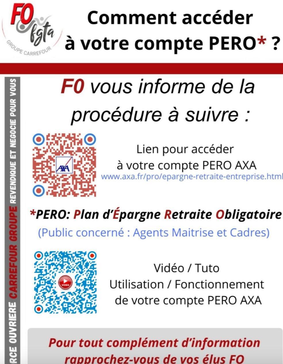 Comment accéder à votre PERO?