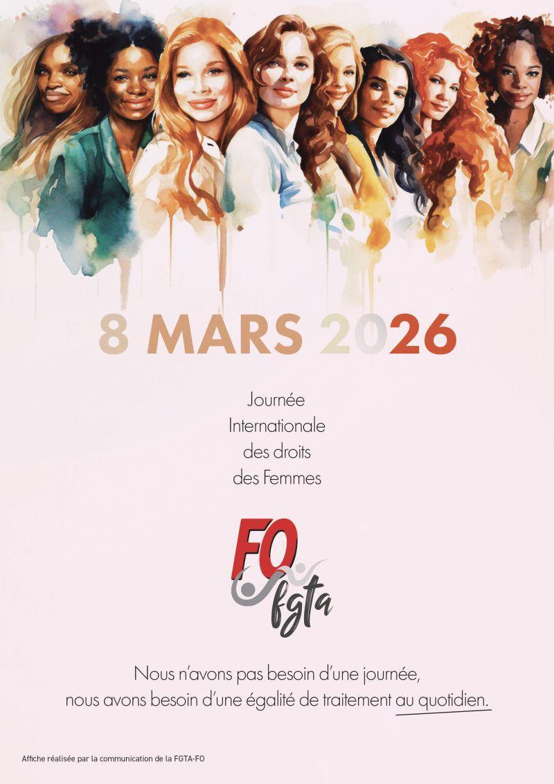 8 mars 2026 : nouvelle affiche pour la journée internationale pour les droits des femmes