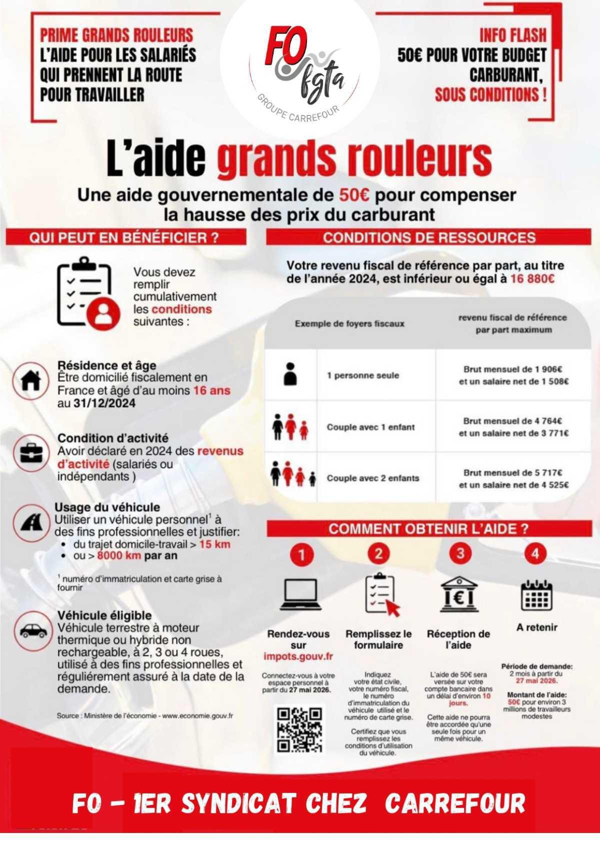 Aide gouvernementale aux grands rouleurs