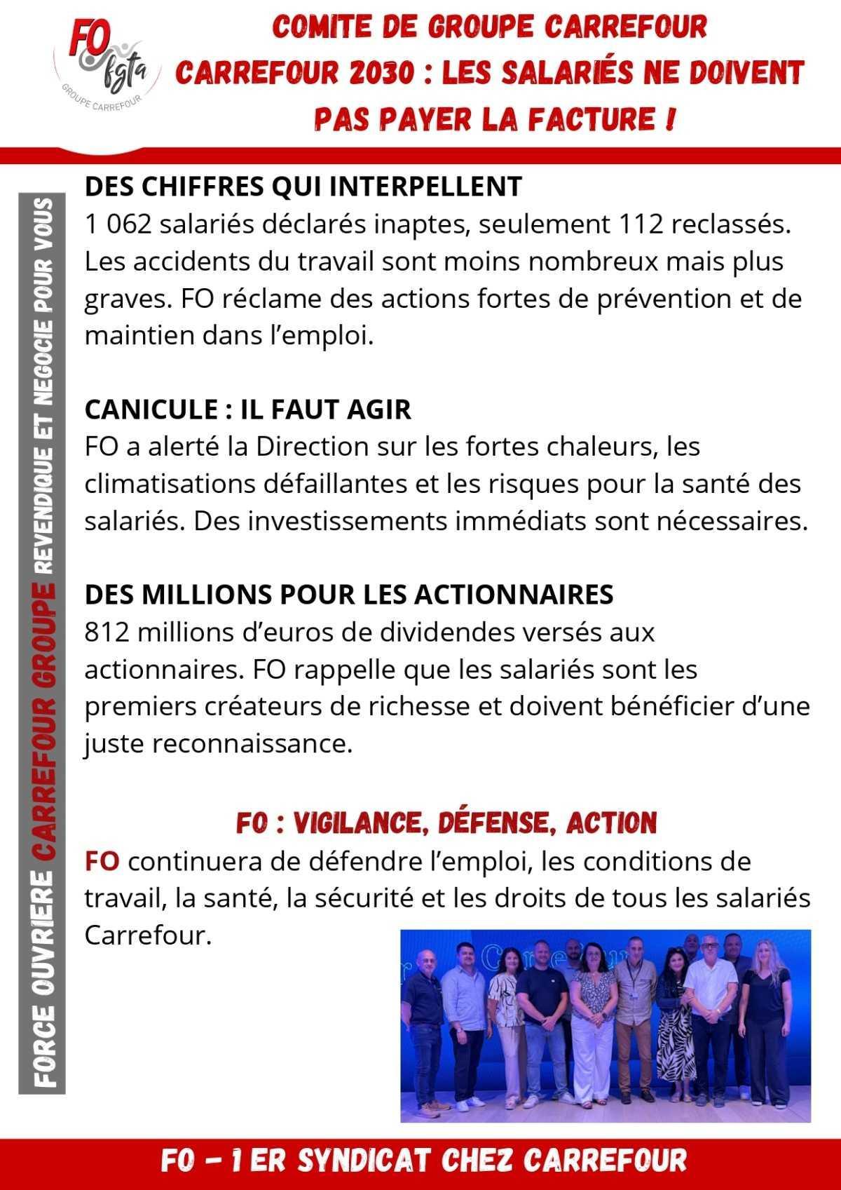 Carrefour 2030 : Les salariés ne doivent pas payer la facture !