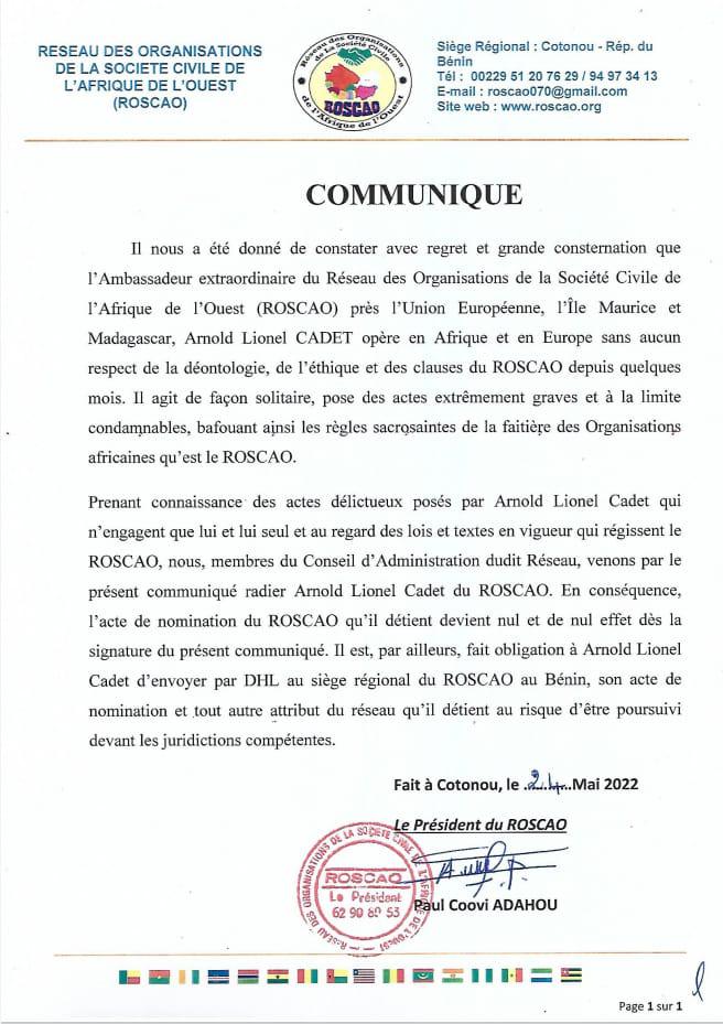 Arnold Cadet, gourou à La Réunion, arrêté au Bénin pour escroquerie