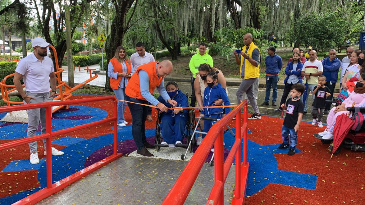 La Alcaldía de Bello entregó su primer parque infantil inclusivo 