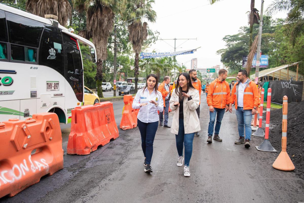 Comenzaron los trabajos para la estabilización del terreno en la avenida Las Palmas, a la altura del hotel Intercontinental