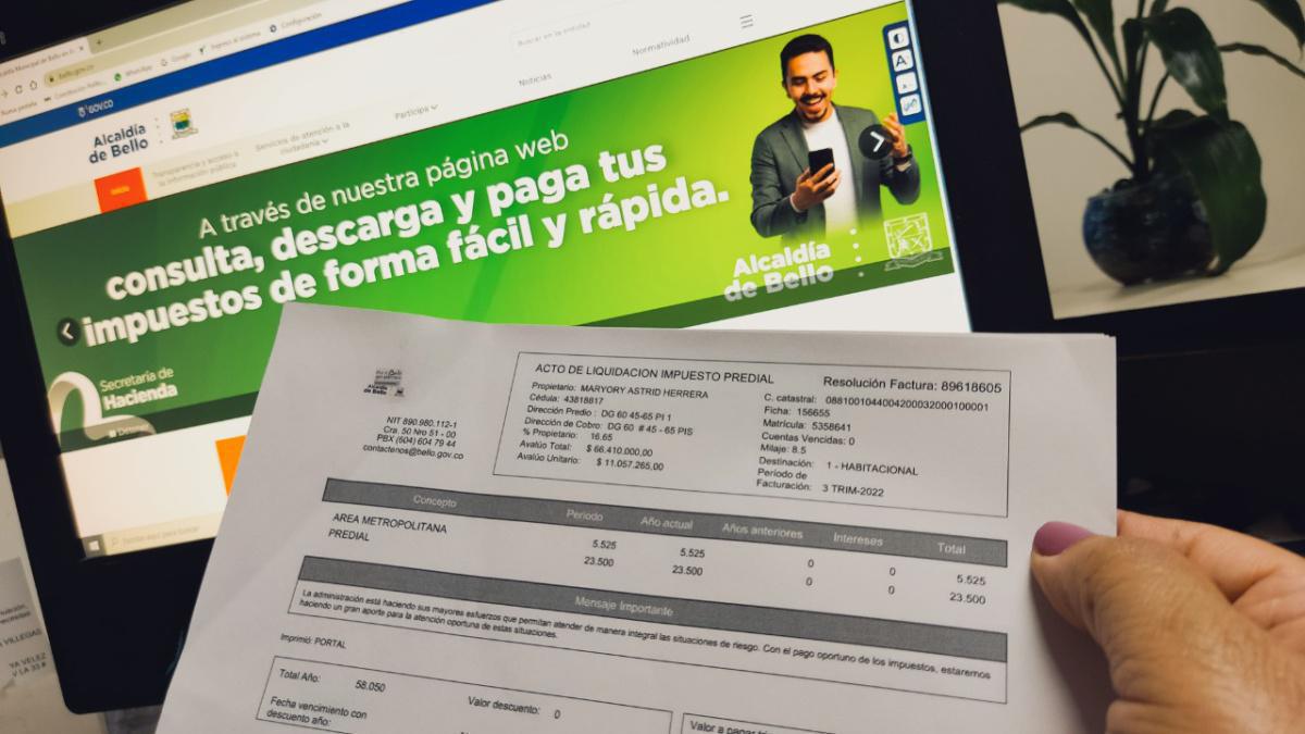 En septiembre finaliza plazo para pagar impuesto predial y de Industria y Comercio en Bello