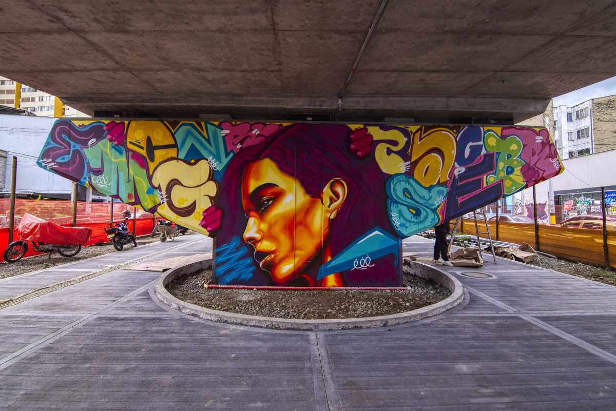 Trece artistas urbanos y colectivos de la ciudad pintaron murales en los bajos del puente de San Juan con la 80 Trece artistas urbanos y colectivos de la ciudad pintaron murales en los bajos del puente de San Juan con la 80
