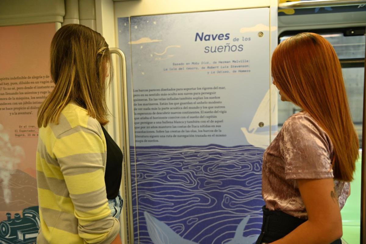 Con el Tren de la Cultura 2022, más de 18.000 usuarios diarios del metro viajarán por agua, tierra y aire a través de 18 obras literarias