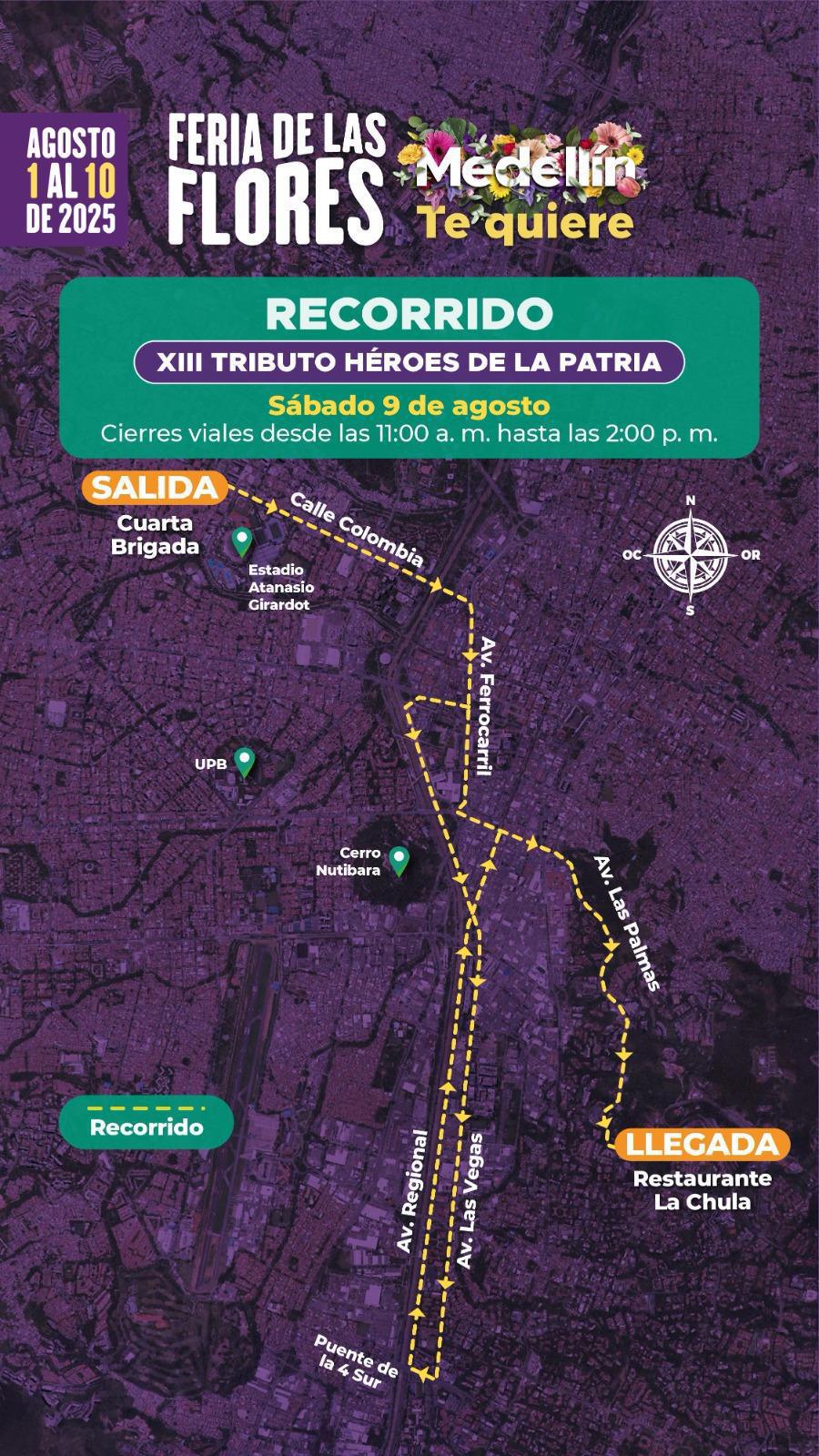 ¡Ojo al dato! Estos son los cierres viales para el remate de la Feria de las Flores
