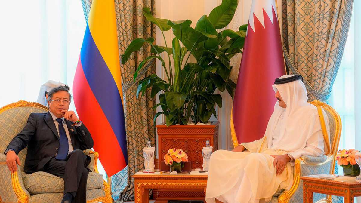 Petro avanza en paz y educación: se reunió con el emir de Catar y la fundación Education Above All