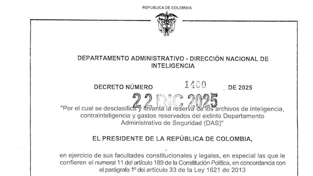 Se Abren los Archivos Secretos: Decreto Desclasifica los Expedientes del Extinto DAS