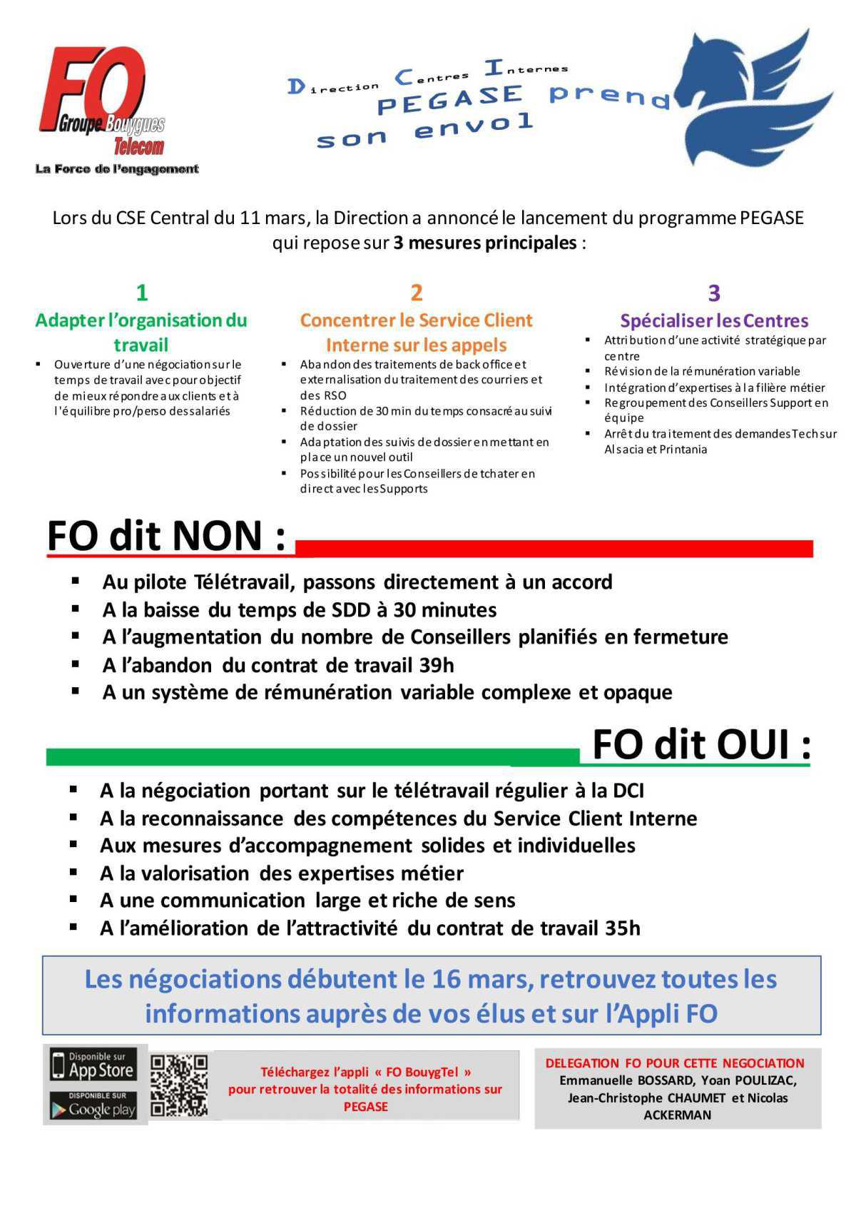 PROGRAMME PEGASE : TRACT SUITE CSEC