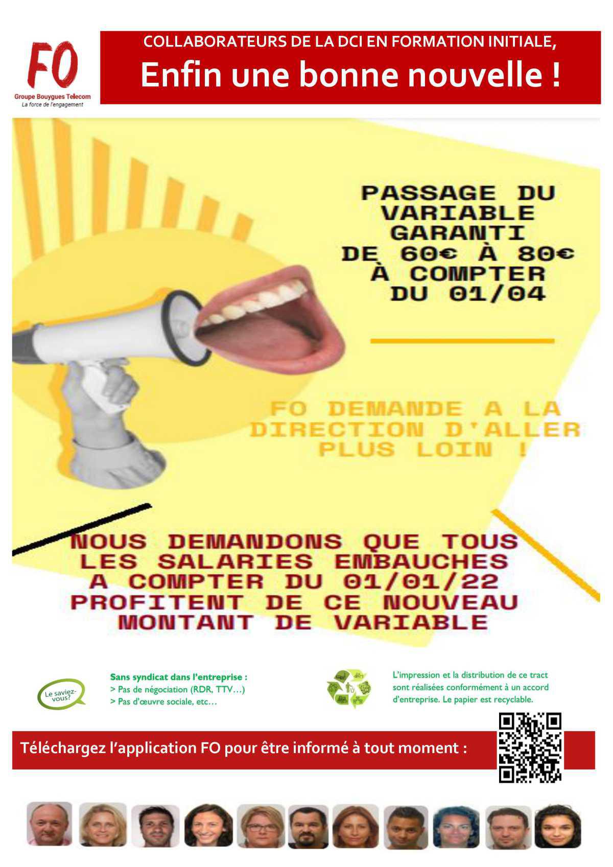 TRACT "AUGMENTATION VARIABLE GARANTI EN FORMATION INITIALE"