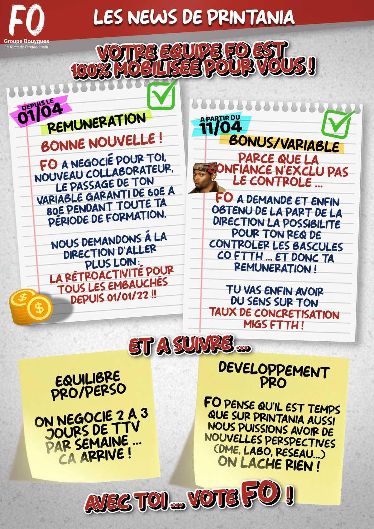 Tract "Les news de printania" 